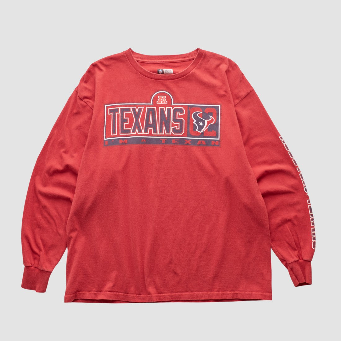 Houston Texans NFL 2000s Long Sleeve T-shirt Red Vintage - Fanatics