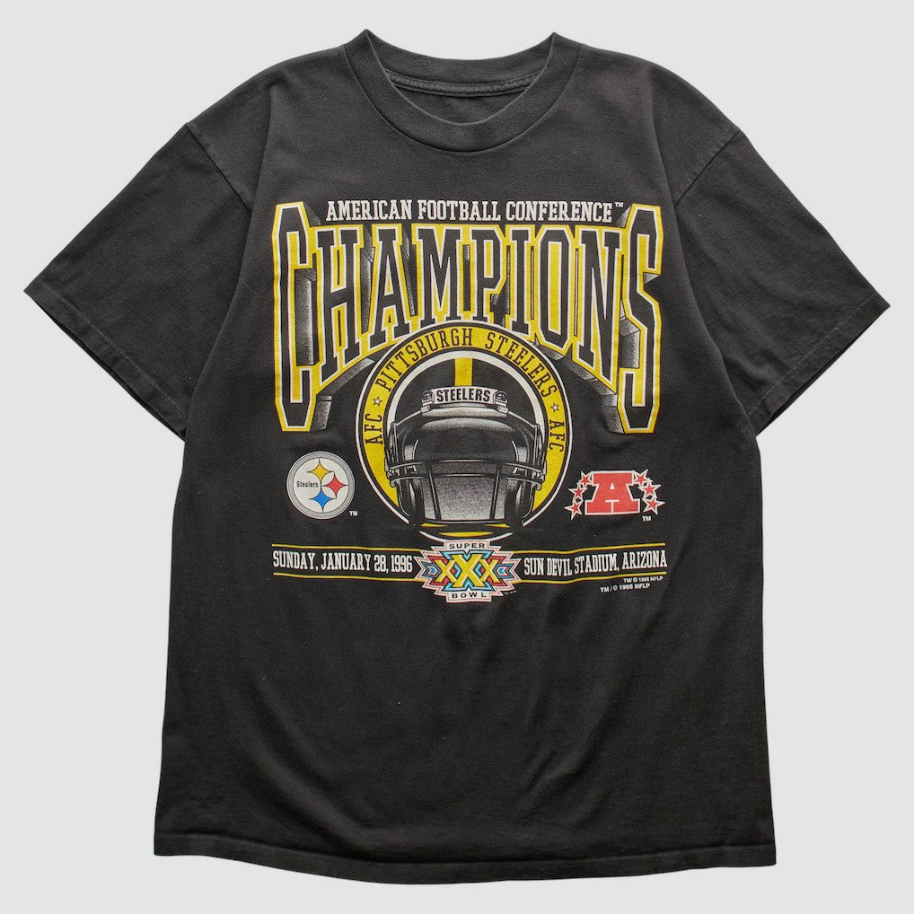 Pittsburgh Steelers 1996 T-shirt Black Vintage - Fanatics