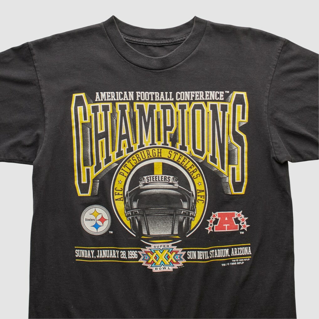 Pittsburgh Steelers 1996 T-shirt Black Vintage - Fanatics