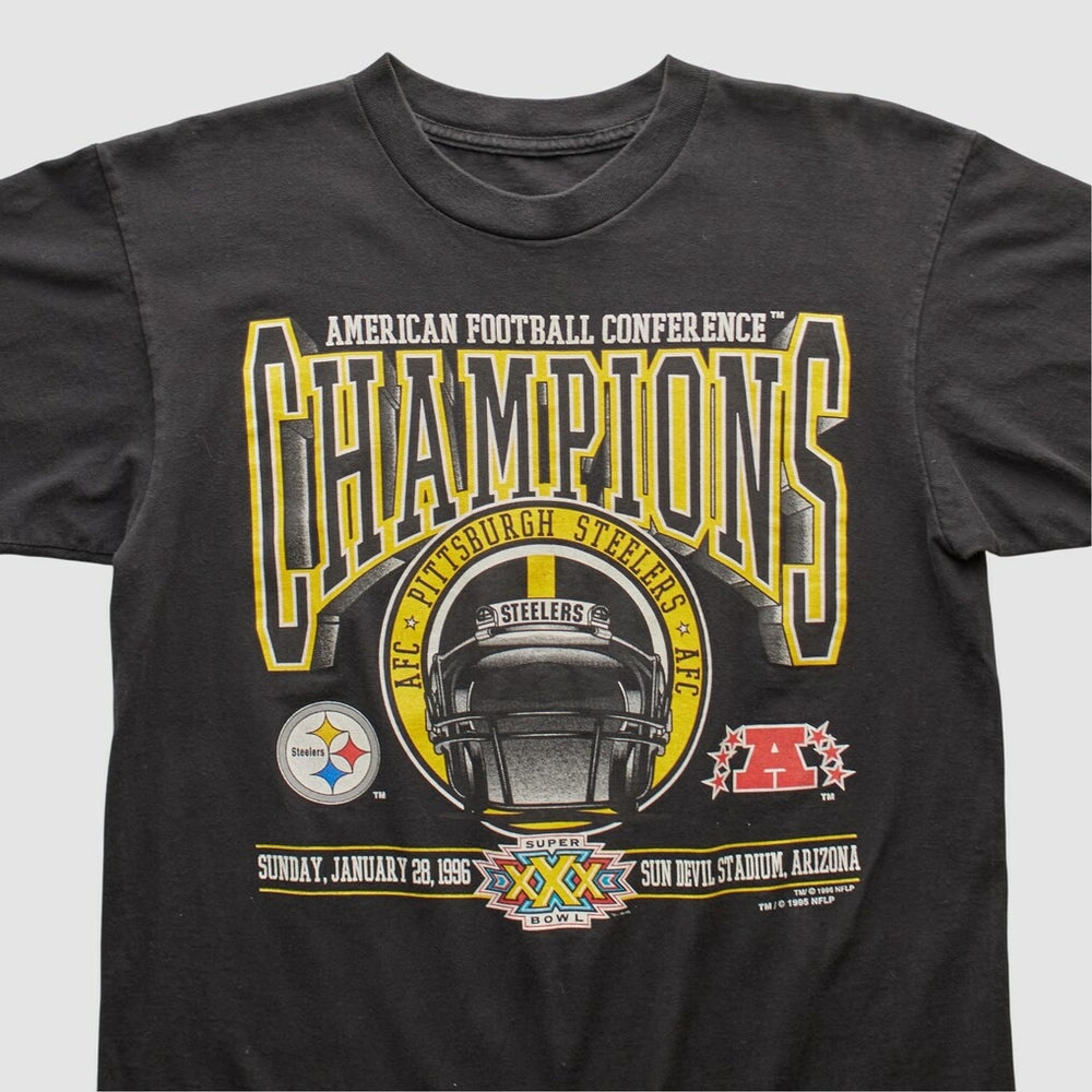Pittsburgh Steelers 1996 T-shirt Black Vintage - Fanatics