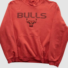 Adidas - Chicago Bulls 2010s Hooded Pullover Sweatshirt - Red Vintage