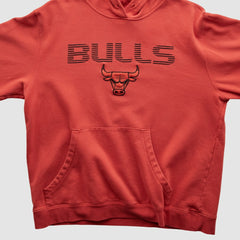 Adidas - Chicago Bulls 2010s Hooded Pullover Sweatshirt - Red Vintage
