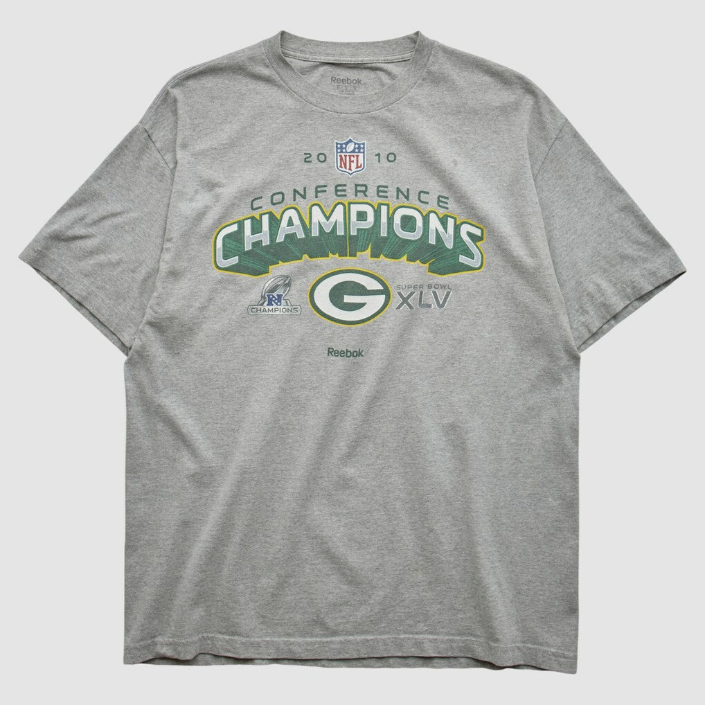 Green Bay Packers Reebok 2010 T-shirt Heather Gray Vintage - Fanatics