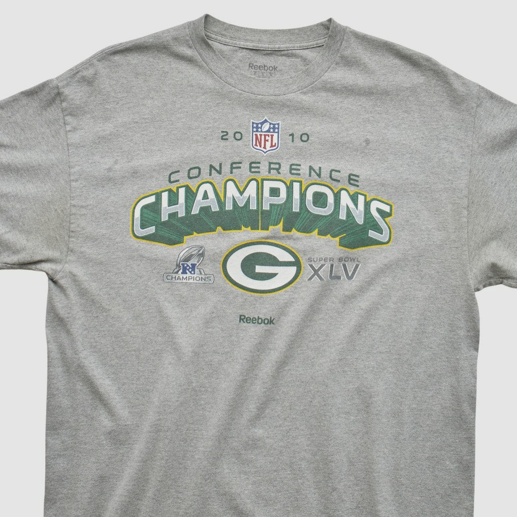 Green Bay Packers Reebok 2010 T-shirt Heather Gray Vintage - Fanatics