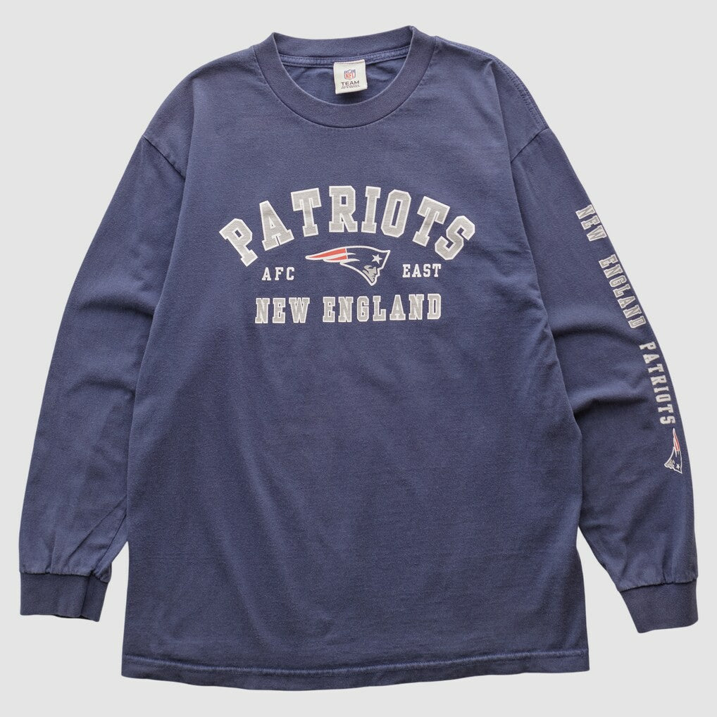 New England Patriots NFL 2010s Long Sleeve T-shirt Navy Vintage - Fanatics