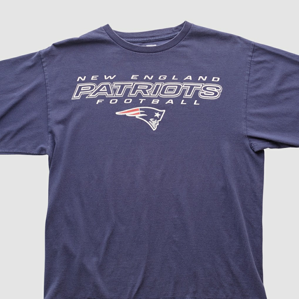 New England Patriots NFL 2000s Long Sleeve T-shirt Navy Vintage - Fanatics