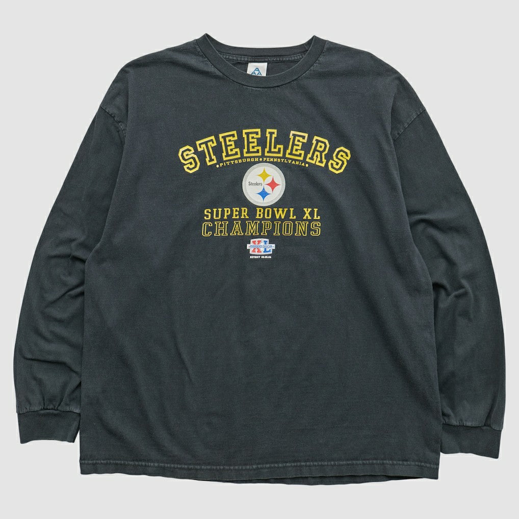 Pittsburgh Steelers Alstyle 2006 Long Sleeve T-shirt Black Vintage - Fanatics