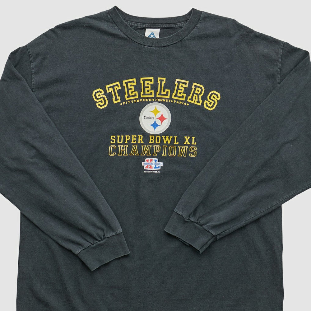 Pittsburgh Steelers Alstyle 2006 Long Sleeve T-shirt Black Vintage - Fanatics