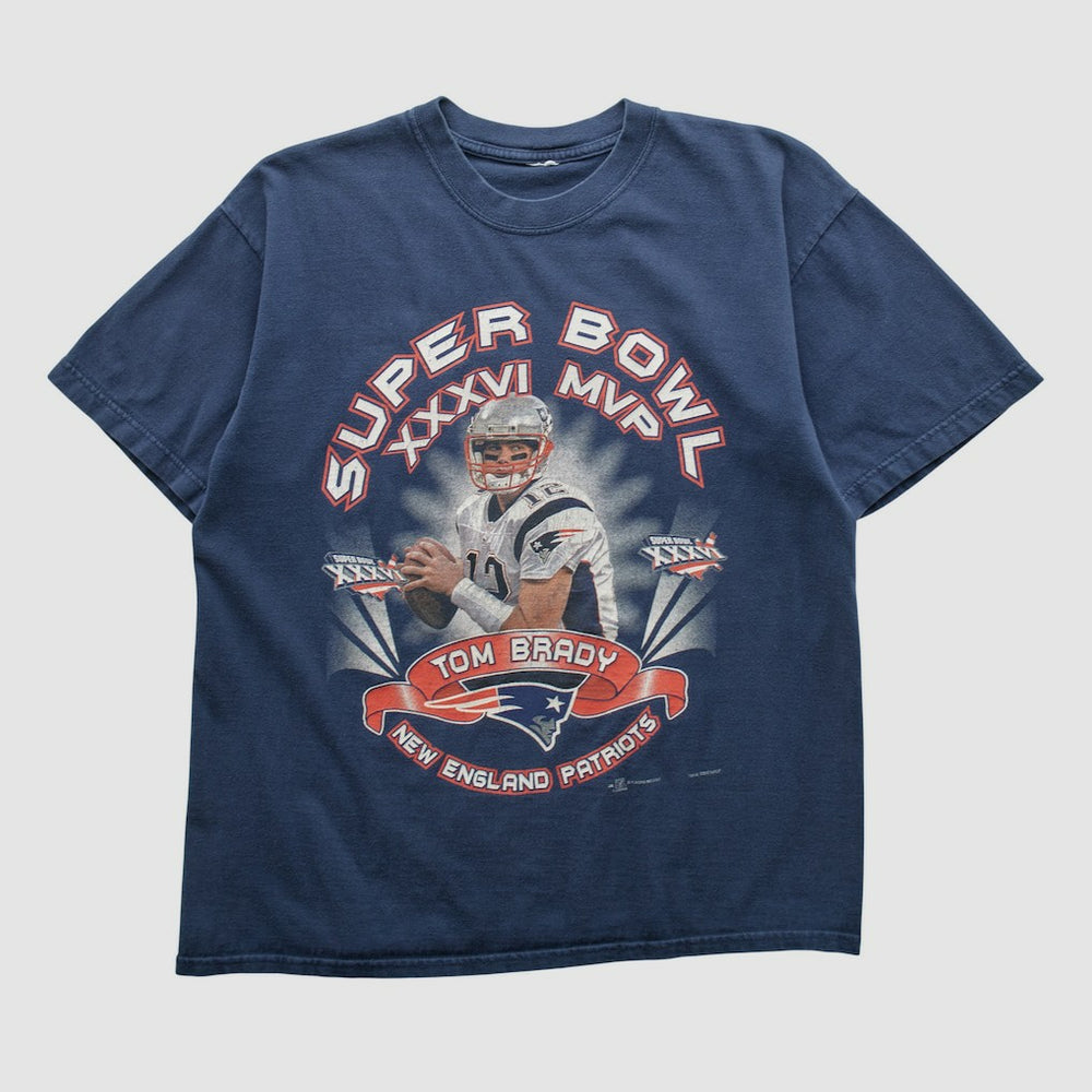 New England Patriots 2002 T-shirt Navy Vintage - Fanatics