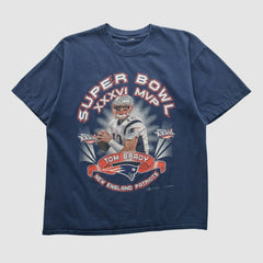 New England Patriots 2002 T-shirt Navy Vintage - Fanatics