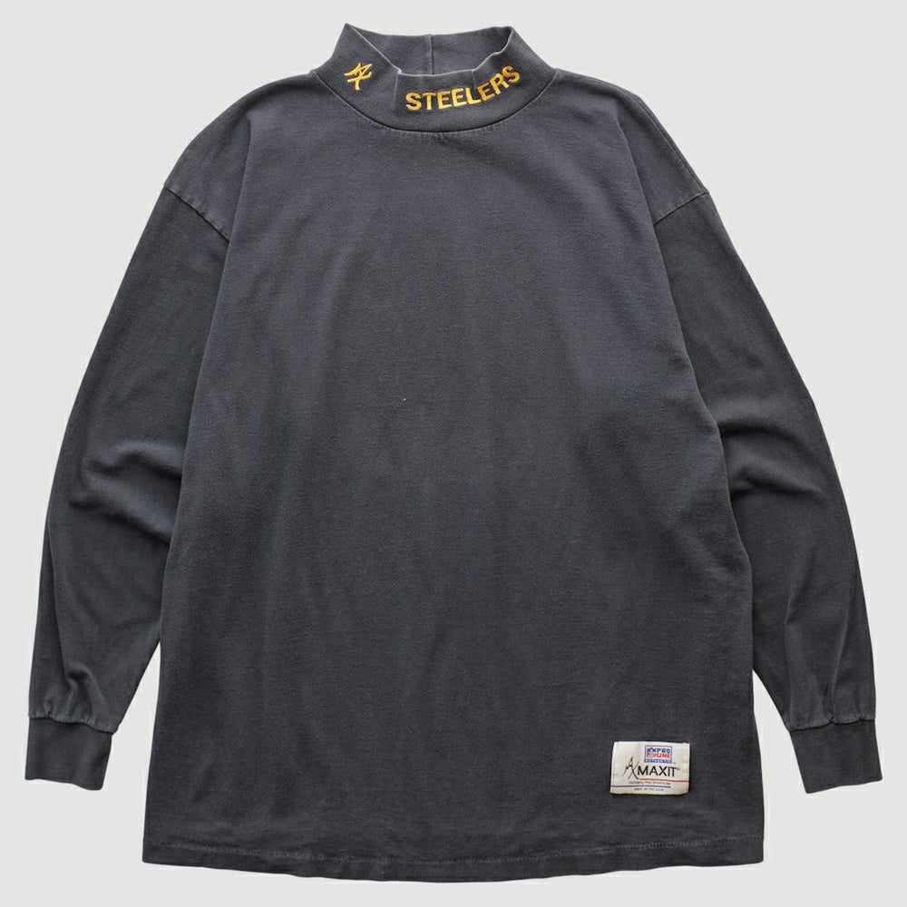 Pittsburgh Steelers 90s Long Sleeve T-shirt Charcoal Vintage - Fanatics