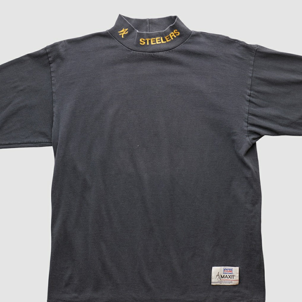 Pittsburgh Steelers 90s Long Sleeve T-shirt Charcoal Vintage - Fanatics