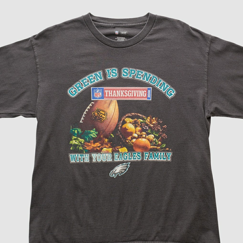 Philadelphia Eagles NFL 2008 Long Sleeve T-shirt Charcoal Vintage - Fanatics