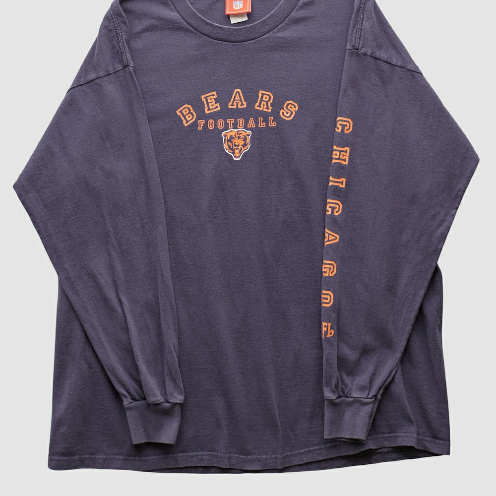 Chicago Bears NFL 2000s Long Sleeve T-shirt Navy Vintage - Fanatics