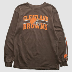 Cleveland Browns Reebok 2000s Long Sleeve T-shirt Brown Vintage - Fanatics