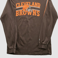 Cleveland Browns Reebok 2000s Long Sleeve T-shirt Brown Vintage - Fanatics