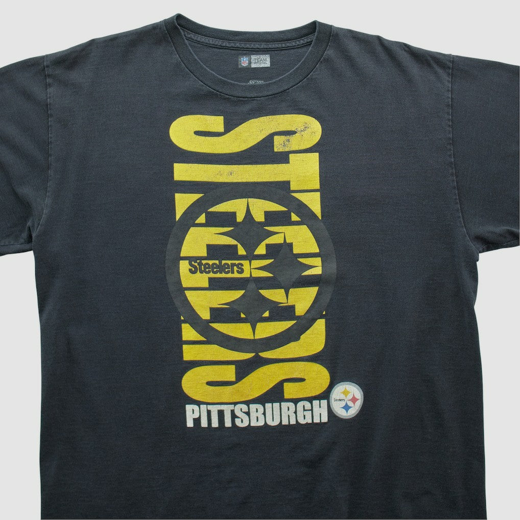 Pittsburgh Steelers NFL 2000s T-shirt Black Vintage - Fanatics