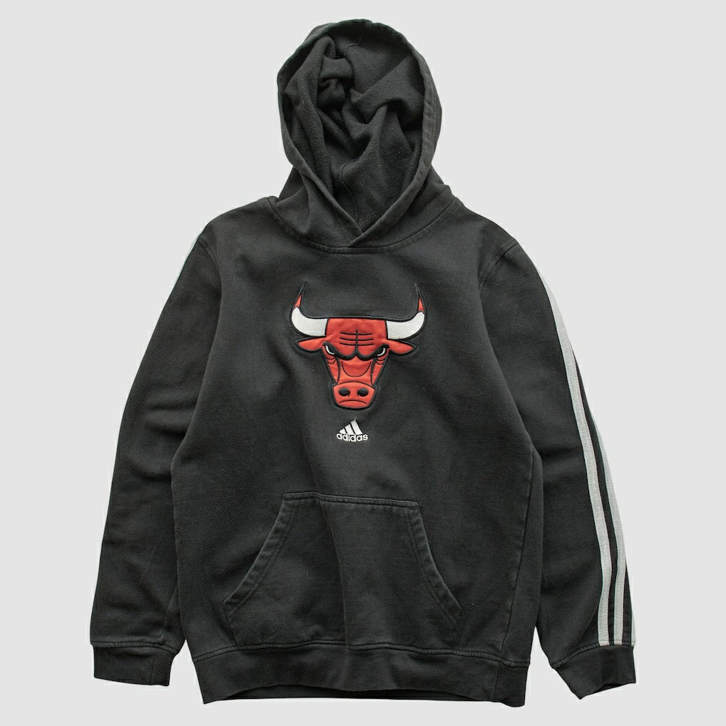 Adidas - Chicago Bulls 2010s Hooded Sweatshirt - Black Vintage