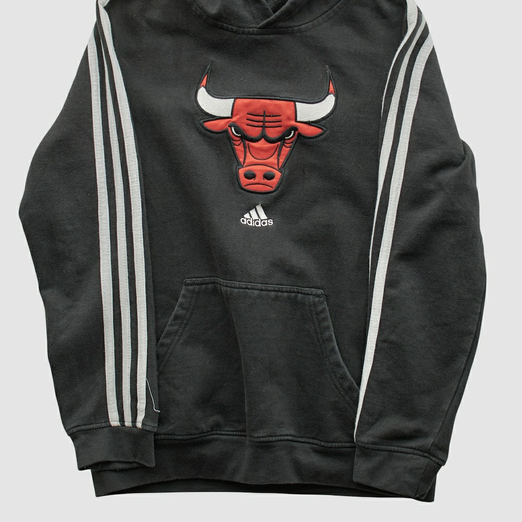 Adidas - Chicago Bulls 2010s Hooded Sweatshirt - Black Vintage