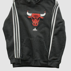 Adidas - Chicago Bulls 2010s Hooded Sweatshirt - Black Vintage
