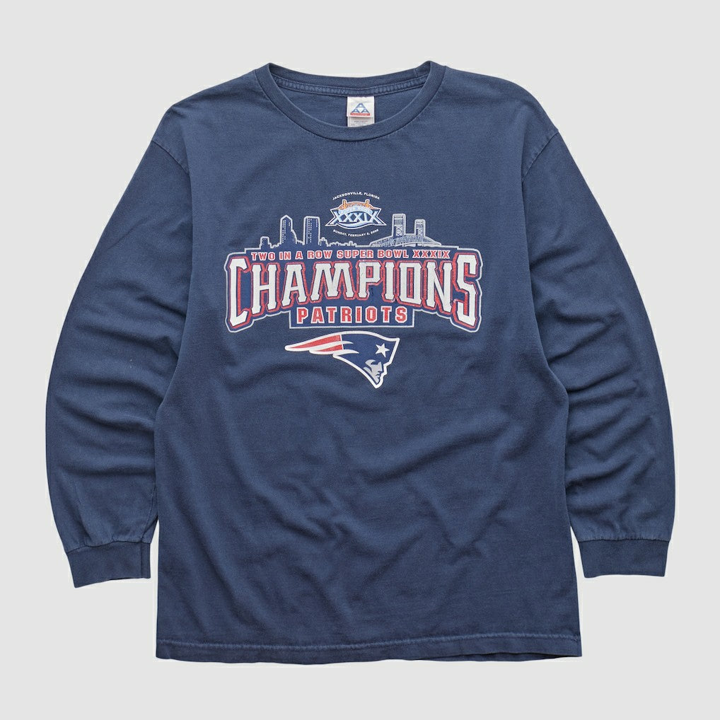 New England Patriots Alstyle 2005 Long Sleeve T-shirt Navy Vintage - Fanatics