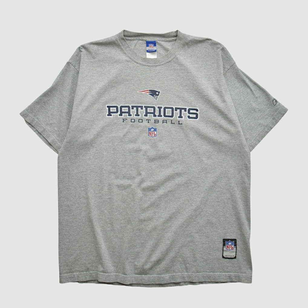 New England Patriots Reebok 2000s T-shirt Heather Gray Vintage - Fanatics