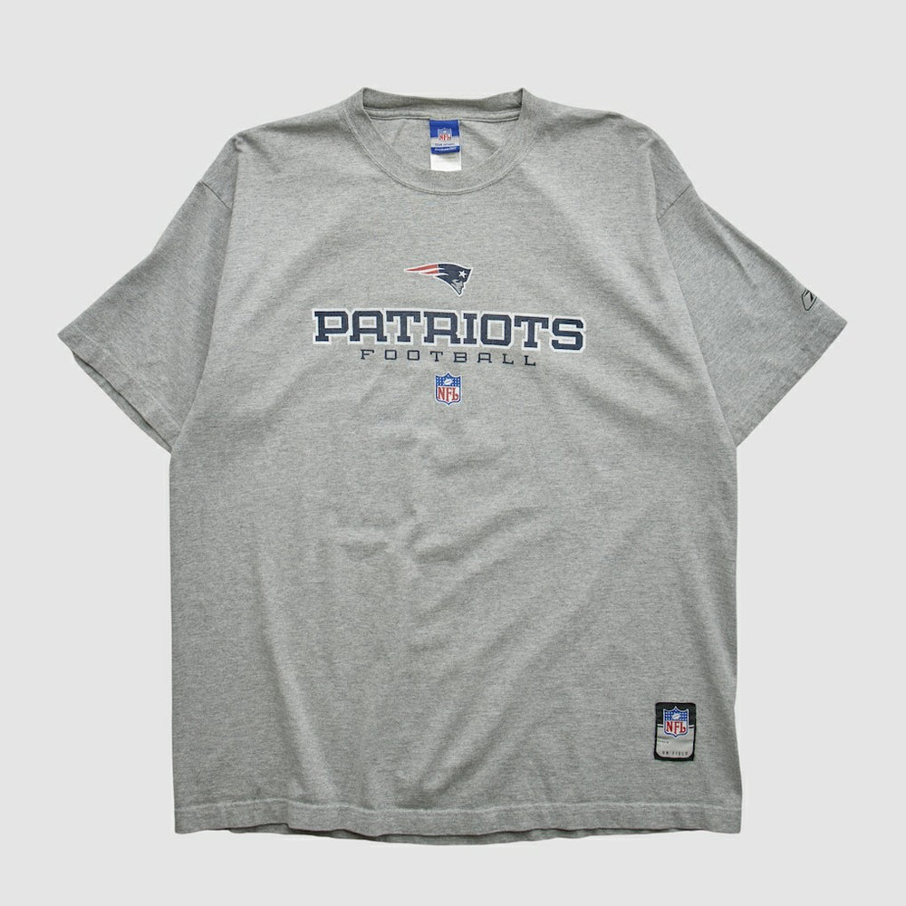 New England Patriots Reebok 2000s T-shirt Heather Gray Vintage - Fanatics