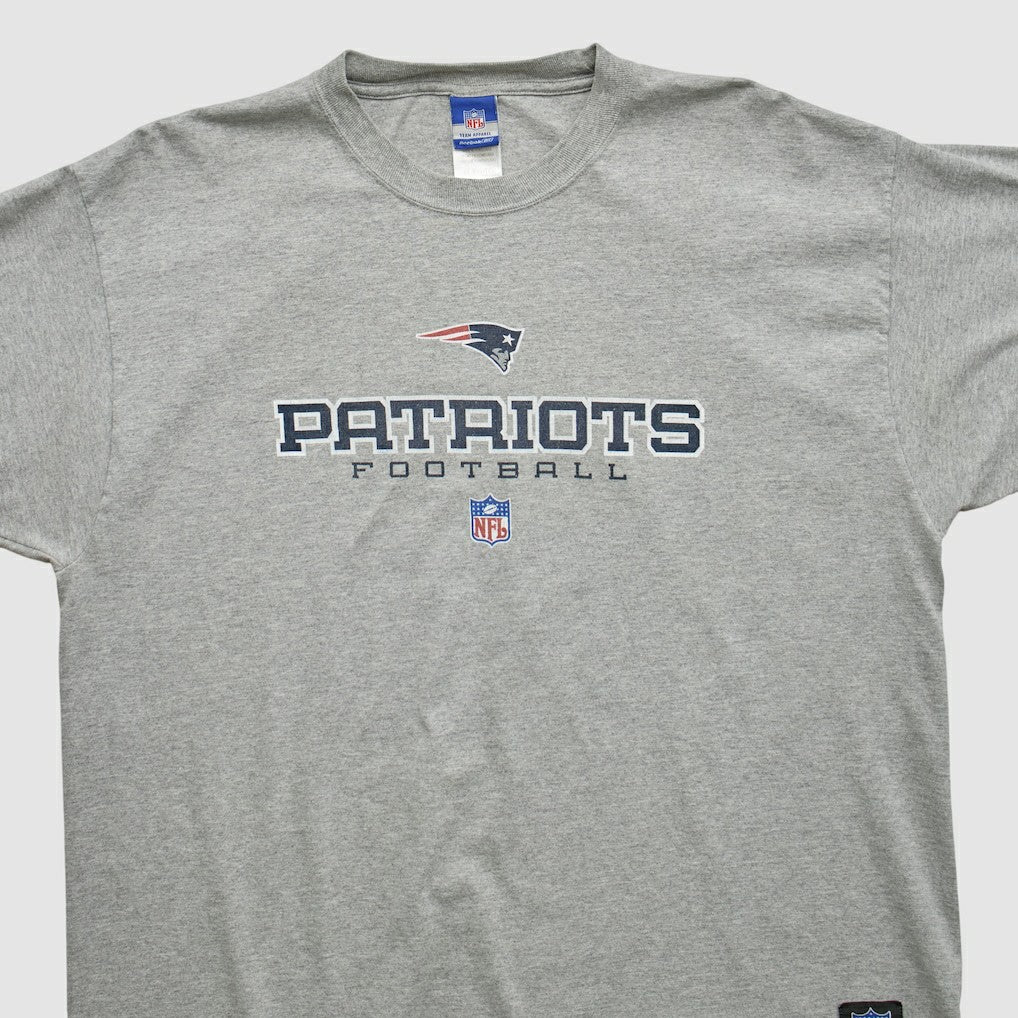 New England Patriots Reebok 2000s T-shirt Heather Gray Vintage - Fanatics