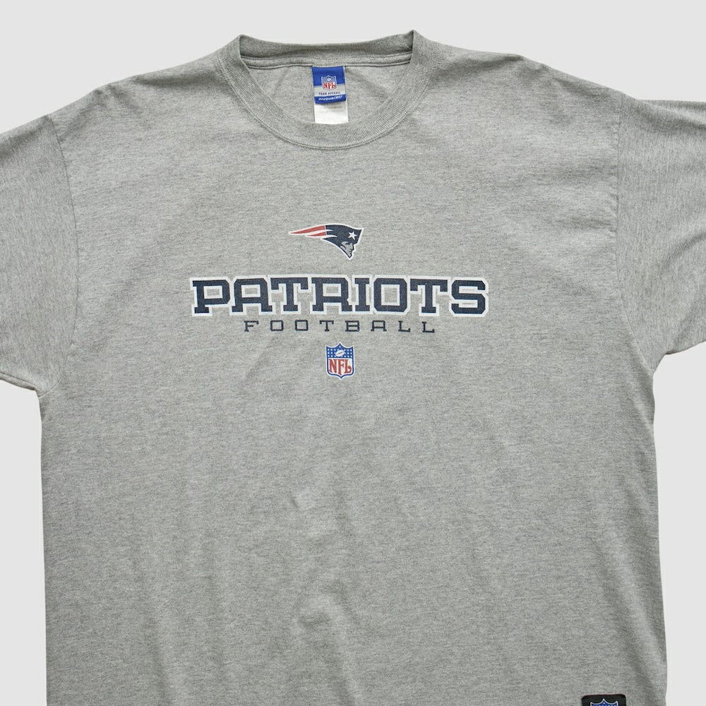 New England Patriots Reebok 2000s T-shirt Heather Gray Vintage - Fanatics