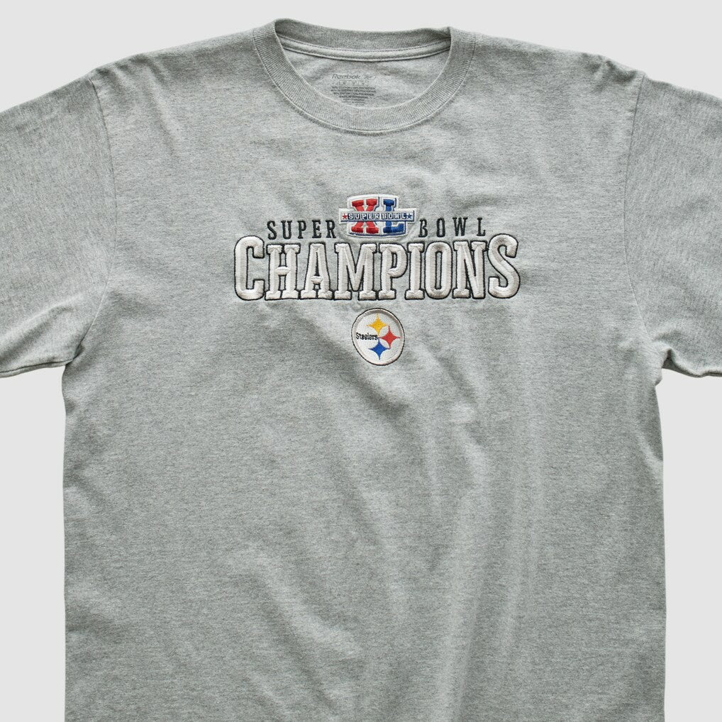 Pittsburgh Steelers Reebok 2006 Long Sleeve T-shirt Gray Vintage - Fanatics