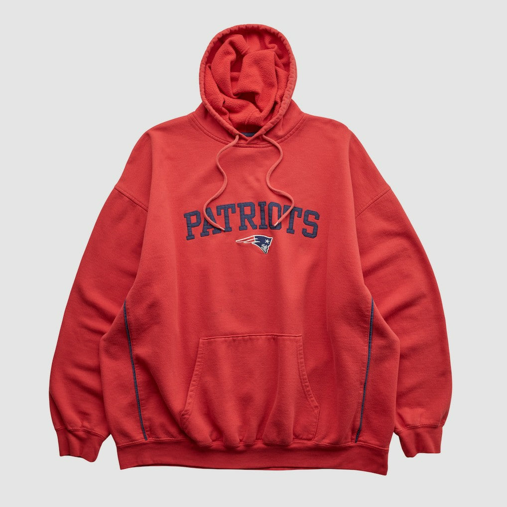 New England Patriots NFL 2000s Hooded Pullover Sweatshirt Red Vintage - Fanatics
