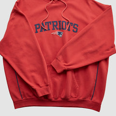 New England Patriots NFL 2000s Hooded Pullover Sweatshirt Red Vintage - Fanatics