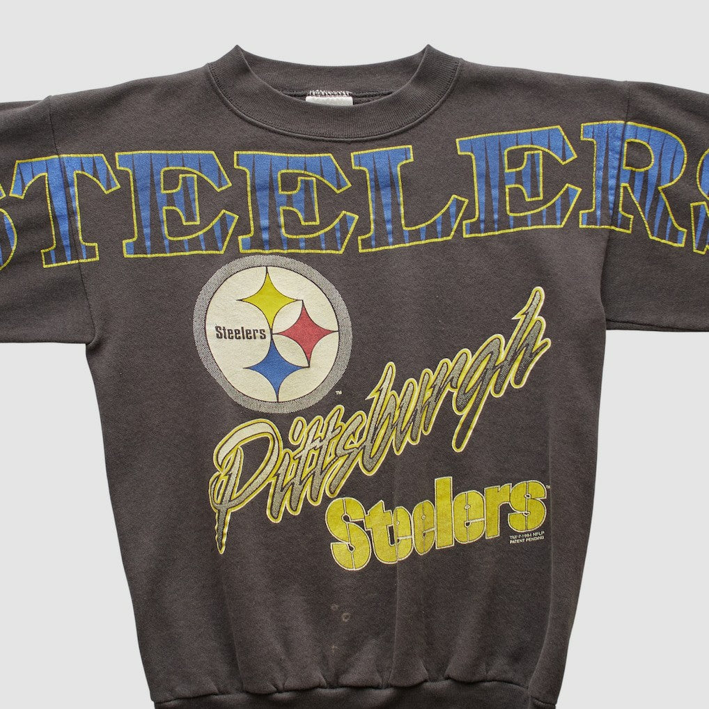 Pittsburgh Steelers Tultex 1994 Pullover Sweatshirt Charcoal Vintage - Fanatics