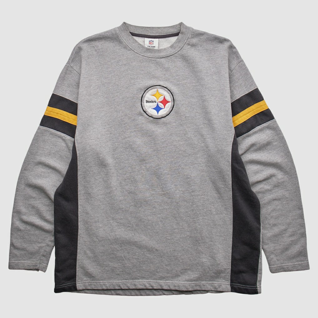 Pittsburgh Steelers NFL 2010s Pullover Sweatshirt Heather Gray Vintage - Fanatics