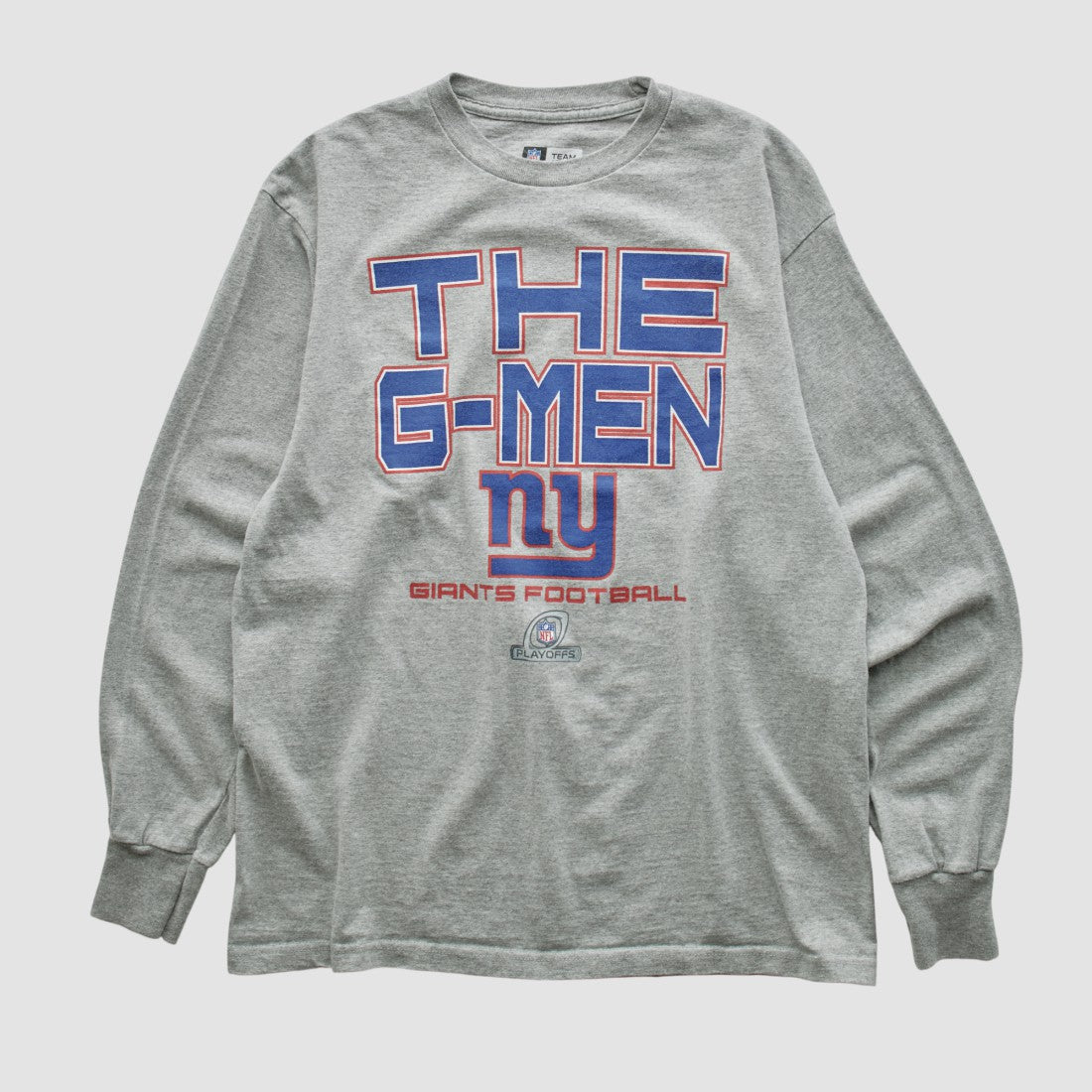 New York Giants NFL 2010s Long Sleeve T-shirt Heather Gray Vintage - Fanatics