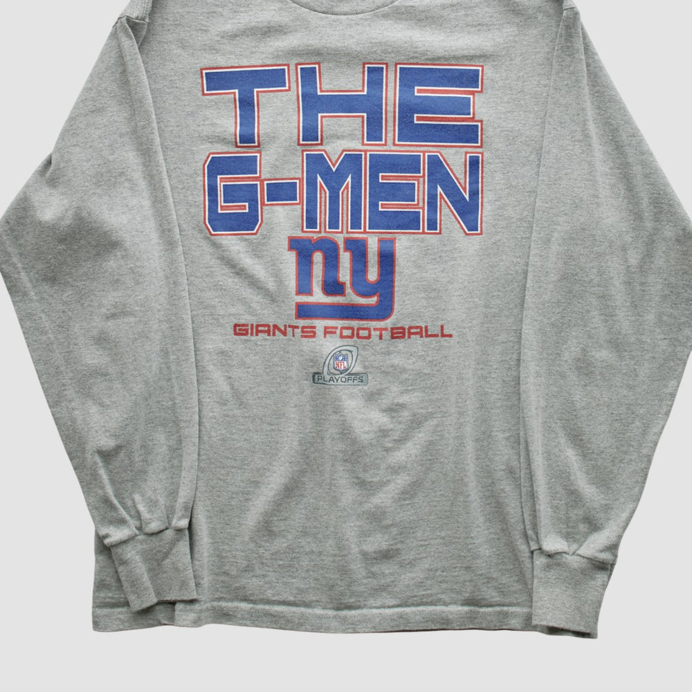 New York Giants NFL 2010s Long Sleeve T-shirt Heather Gray Vintage - Fanatics