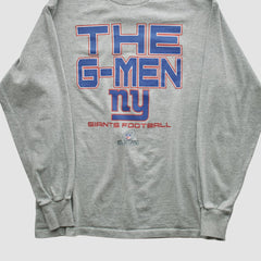 New York Giants NFL 2010s Long Sleeve T-shirt Heather Gray Vintage - Fanatics