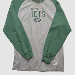 New York Jets NFL 2000s Long Sleeve T-shirt Heather Gray Vintage - Fanatics