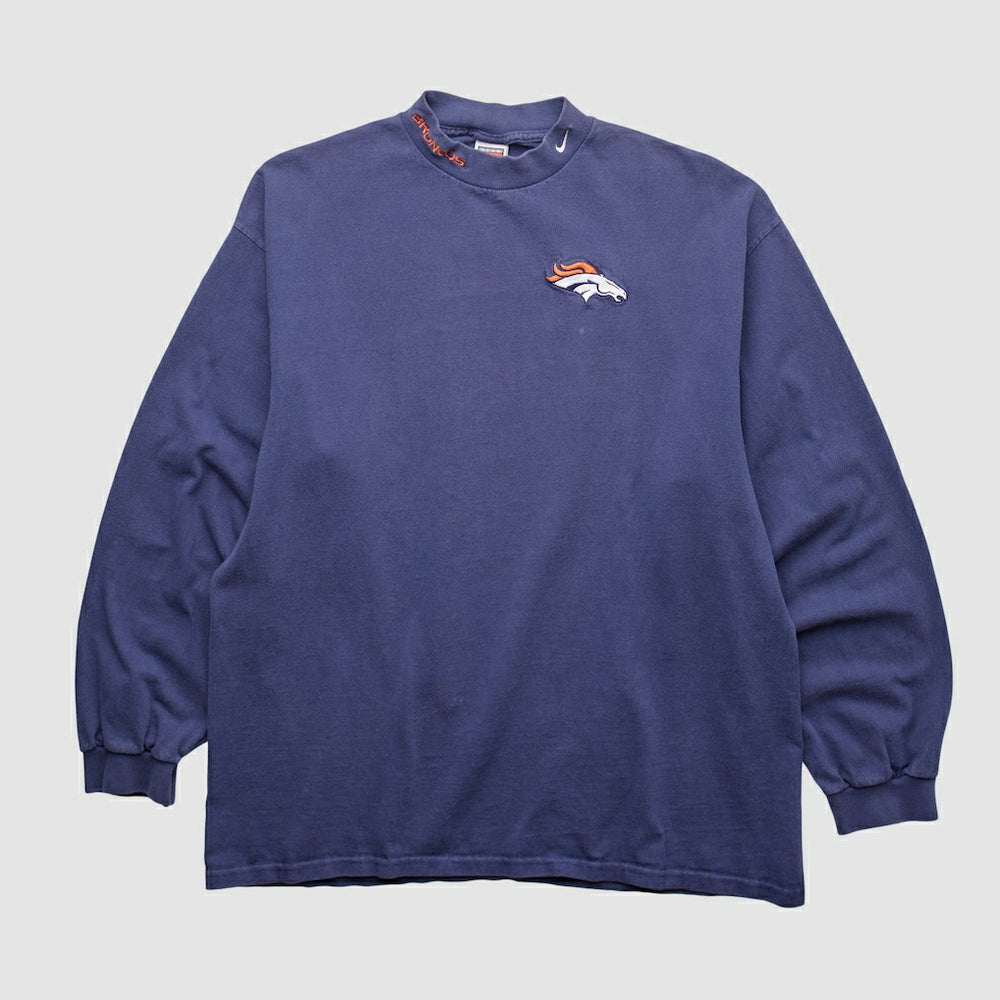 Denver Broncos 90s Pullover Sweatshirt Navy Vintage - Fanatics