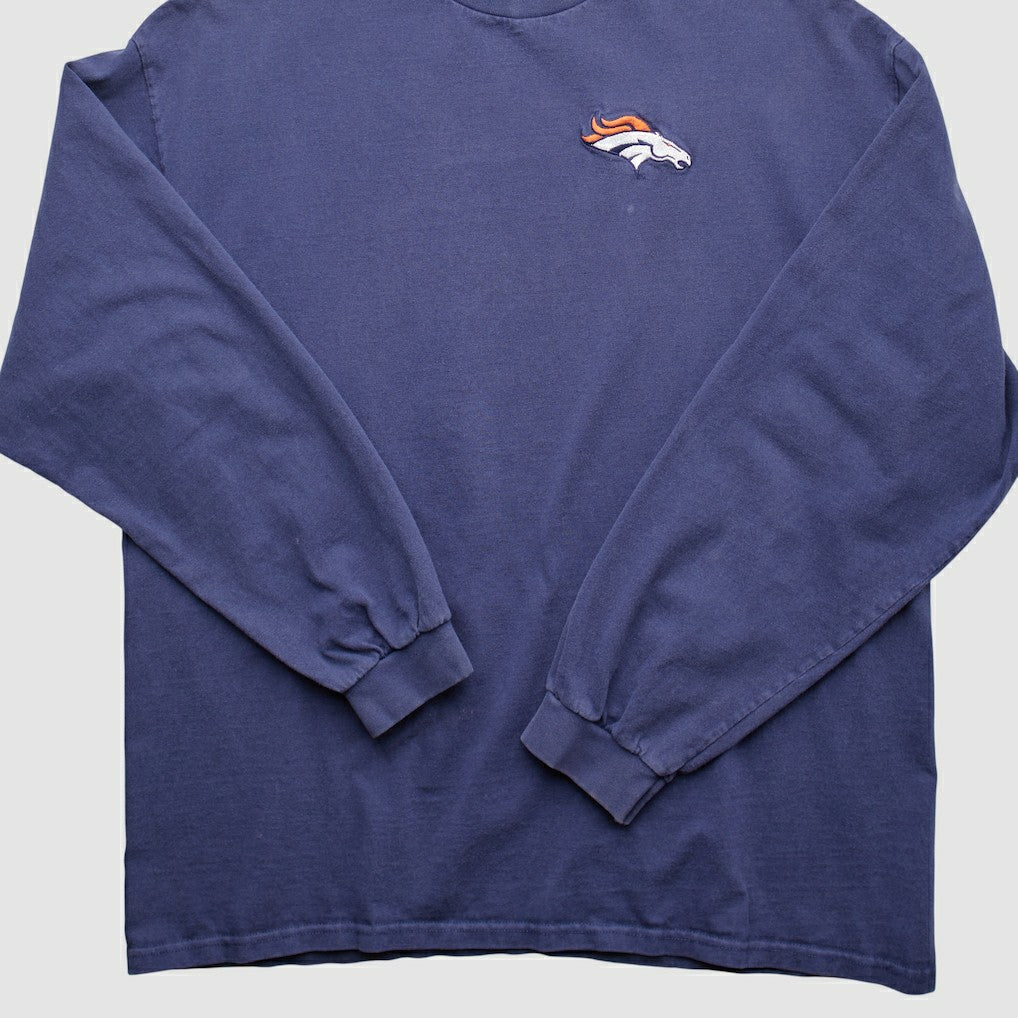 Denver Broncos 90s Pullover Sweatshirt Navy Vintage - Fanatics