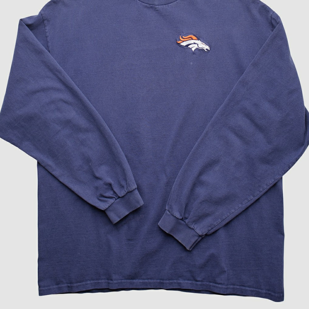 Denver Broncos 90s Pullover Sweatshirt Navy Vintage - Fanatics