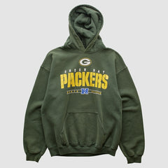 Green Bay Packers NFL 2000s Hooded Pullover Sweatshirt Green Vintage - Fanatics