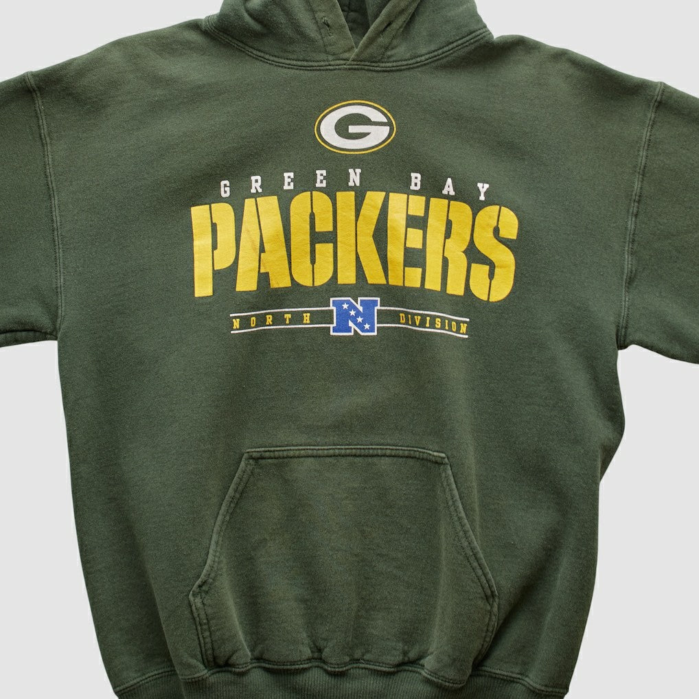 Green Bay Packers NFL 2000s Hooded Pullover Sweatshirt Green Vintage - Fanatics