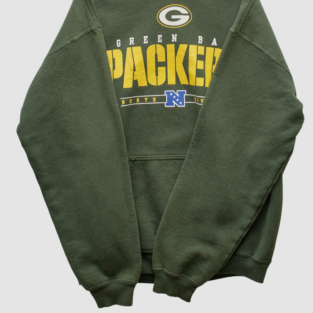 Green Bay Packers NFL 2000s Hooded Pullover Sweatshirt Green Vintage - Fanatics