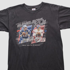 Superbowl XLII NFL 2008 T-shirt Black Vintage - Fanatics