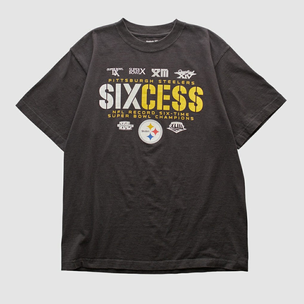 Pittsburgh Steelers Reebok 2009 T-shirt Black Vintage - Fanatics