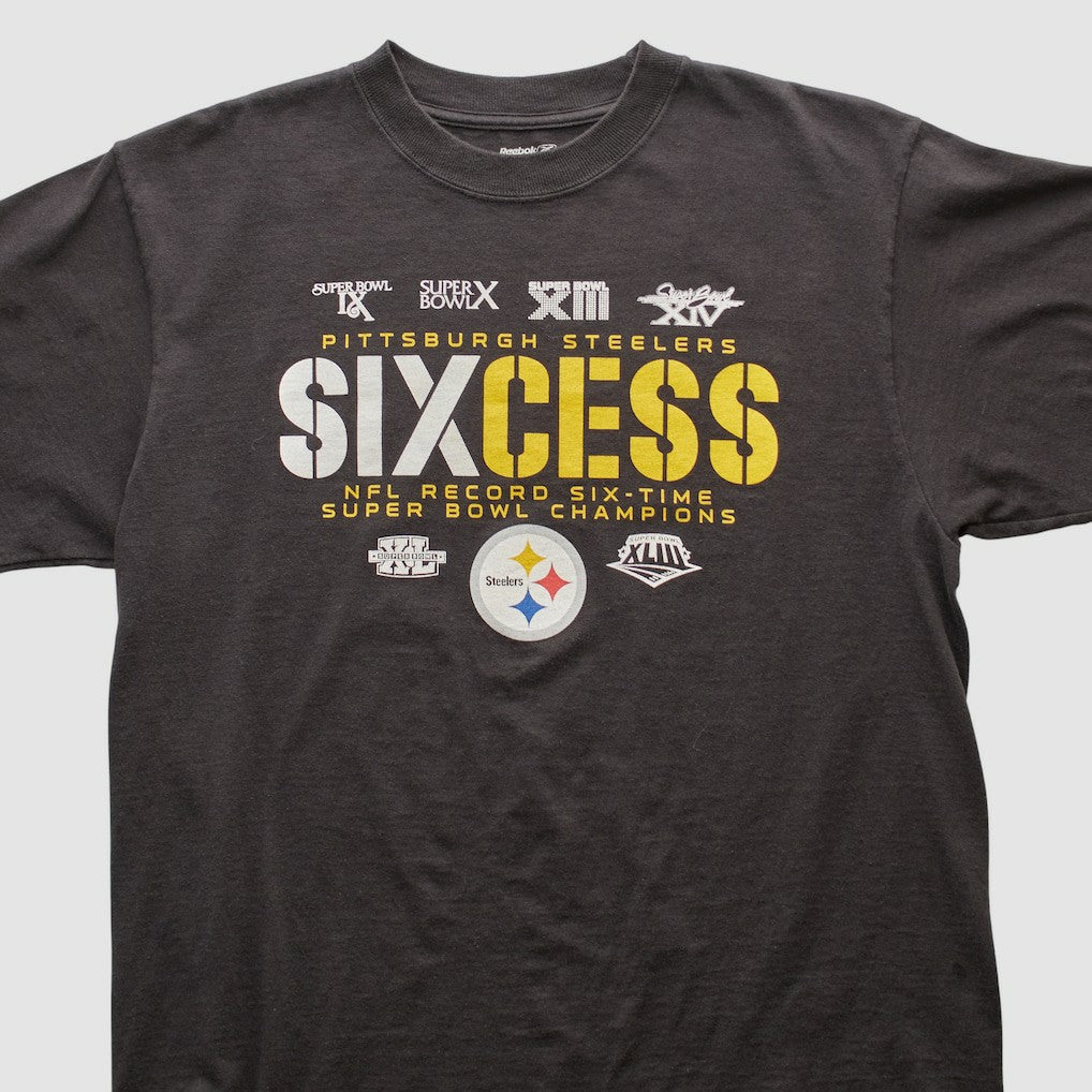 Pittsburgh Steelers Reebok 2009 T-shirt Black Vintage - Fanatics