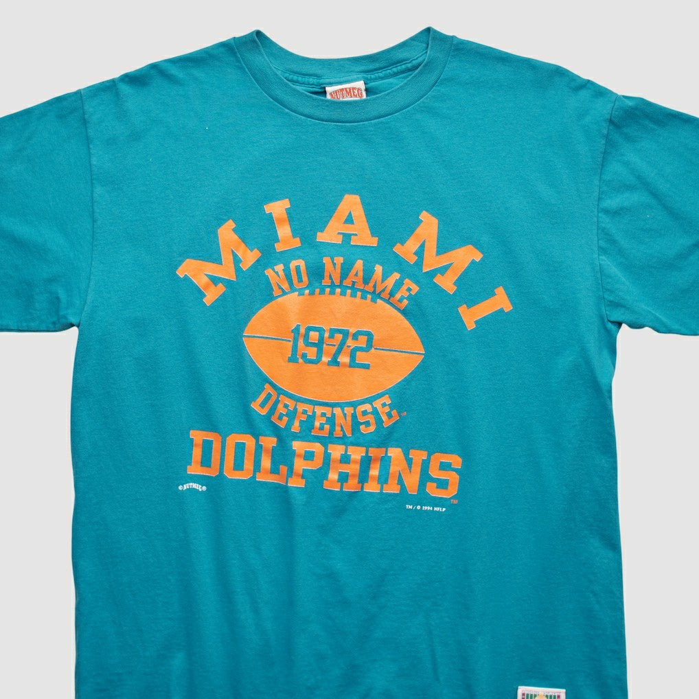 Miami Dolphins Nutmeg Mills 1994 T-shirt Teal Vintage - Fanatics