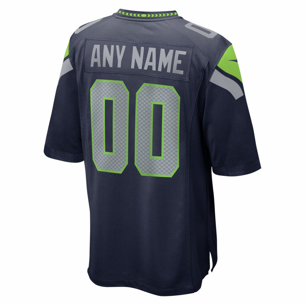 Seattle Seahawks Super Bowl LX Patch Custom Game Jersey College Navy - Nike