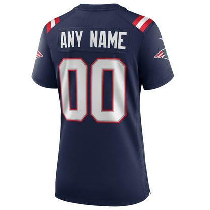 New England Patriots Women's Super Bowl LX Patch Custom Game Jersey - Navy | NFL Jerseys